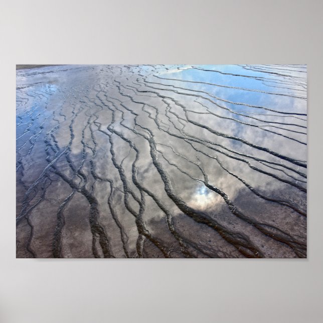 Grand Prismatic Spring Reflections Poster (Front)