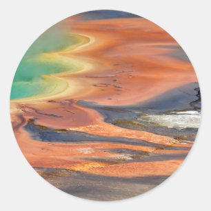 Grand Prismatic Spring Runoff Classic Round Sticker