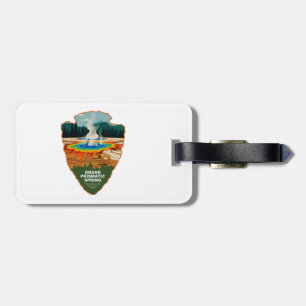 Grand Prismatic Spring Yellowstone Arrowhead Luggage Tag