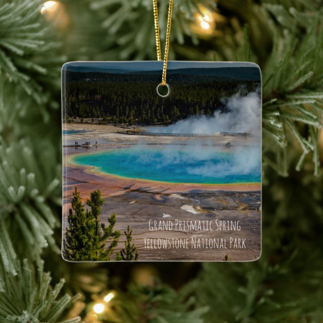 Grand Prismatic Spring Yellowstone National Park Ceramic Ornament (Tree)