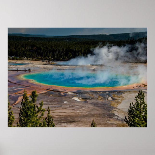 Grand Prismatic Spring Yellowstone National Park Poster (Front)
