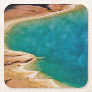 Grand Prismatic Symphony Square Paper Coaster