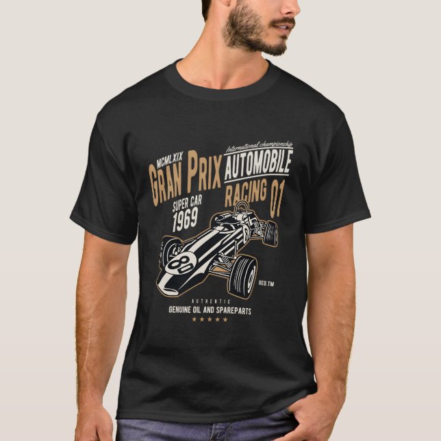 Grand Prix Racing 1969 Car Racing Fan T-Shirt (Front)