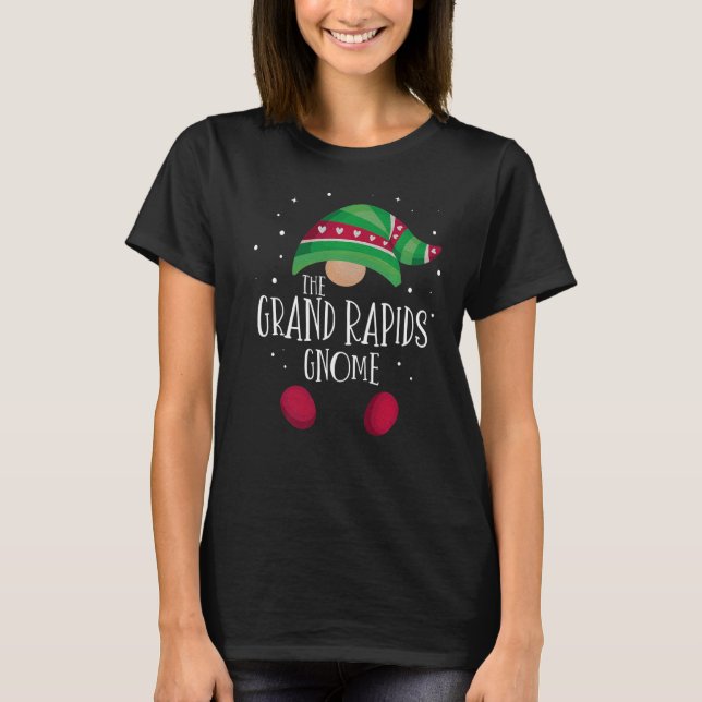 Grand Rapids Gnome Family Matching Christmas Pajam T-Shirt (Front)
