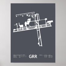 Grand Rapids (GRR) Airport Poster: Gerald R Ford