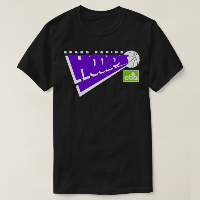 Grand Rapids Hoops CBA Basketball  T-Shirt (Design Front)