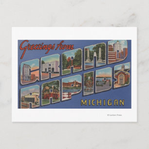 Grand Rapids, Michigan - Large Letter Scenes 2 Postcard