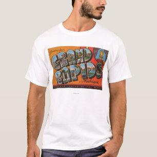 Grand Rapids, Michigan - Large Letter Scenes T-Shirt