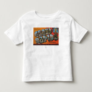Grand Rapids, Michigan - Large Letter Scenes Toddler T-Shirt