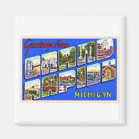 Grand Rapids Michigan MI Large Letter Postcard