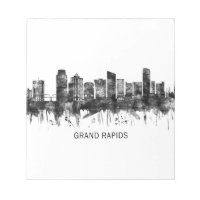 Grand Rapids Michigan Skyline BW