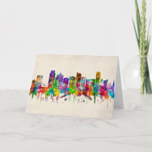 Grand Rapids Michigan Skyline Holiday Card