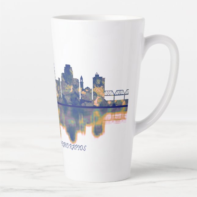 Grand Rapids Skyline Latte Mug (Right)