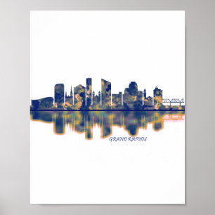 Grand Rapids Skyline Poster