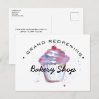 Grand reopening Bakery Small business announcement