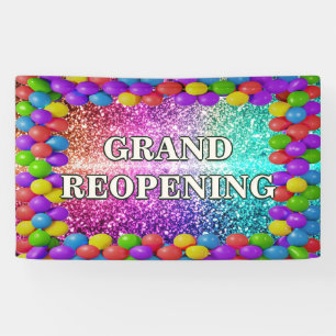 Grand reopening banner for store