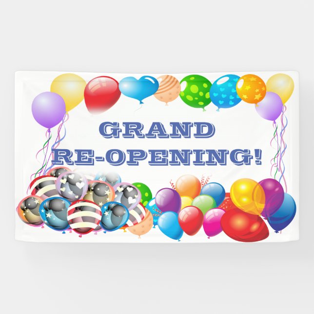 Grand ReOpening custom Vinyl Banner 3' x 5' Banner (Horizontal)