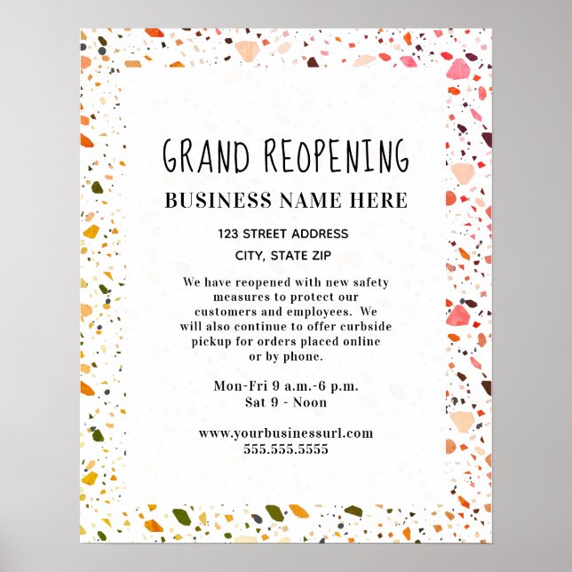 Grand Reopening Desert Terrazzo Poster (Front)