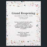 Grand Reopening Generic Business Terrazzo Flyer<br><div class="desc">Modern feminine terrazzo pattern with black text.</div>