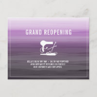 Grand Reopening Salon Hair Stylist Purple