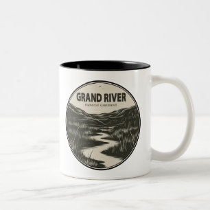 Grand River National Grassland Stream Two-Tone Coffee Mug