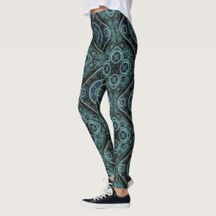 Grand Royal Julian Fractal Mandala Pattern Leggings
