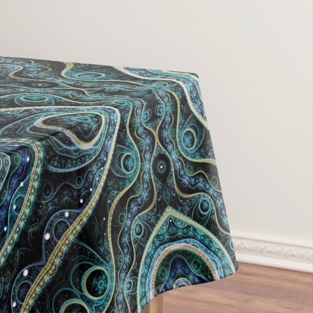 Grand Royal Julian Fractal Mandala Pattern Tablecloth (In Situ)