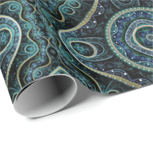 Grand Royal Julian Fractal Mandala Pattern Wrapping Paper