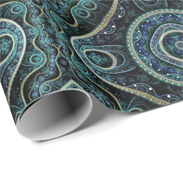Grand Royal Julian Fractal Mandala Pattern Wrapping Paper (Roll Corner)