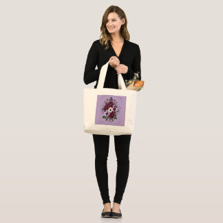 Grand Sac Fourre-tout Jumbo - Bouquet de Violettes Large Tote Bag