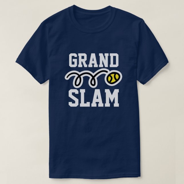 Grand Slam tennis t-shirt for players and fans (Design Front)