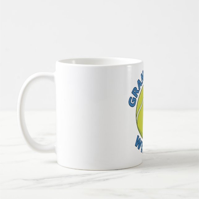 Grand Slam Winner Tennis Ball Sports Champion Coffee Mug (Left)