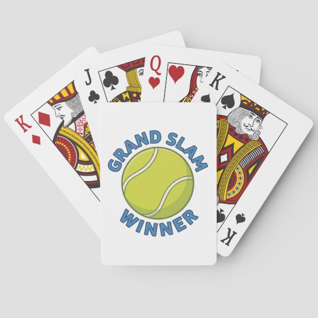 Grand Slam Winner Tennis Ball Sports Champion Playing Cards (Back)