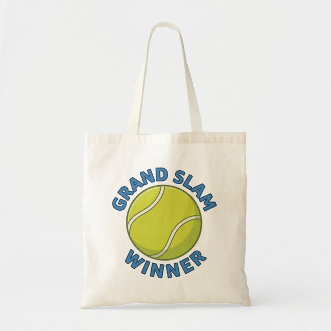 Grand Slam Winner Tennis Ball Sports Champion Tote Bag (Front)