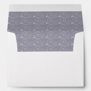 Grand Soiree   Lilac Grey Wedding Lined Envelope