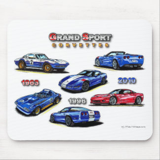 Grand Sport Corvettes 1963, 1996, 2010 Mouse Mat