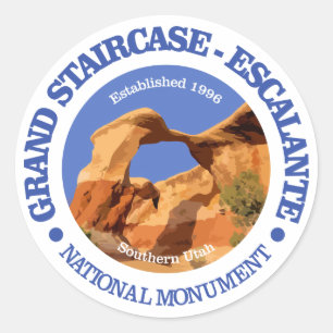 Grand Staircase - Escalante National Monument Classic Round Sticker