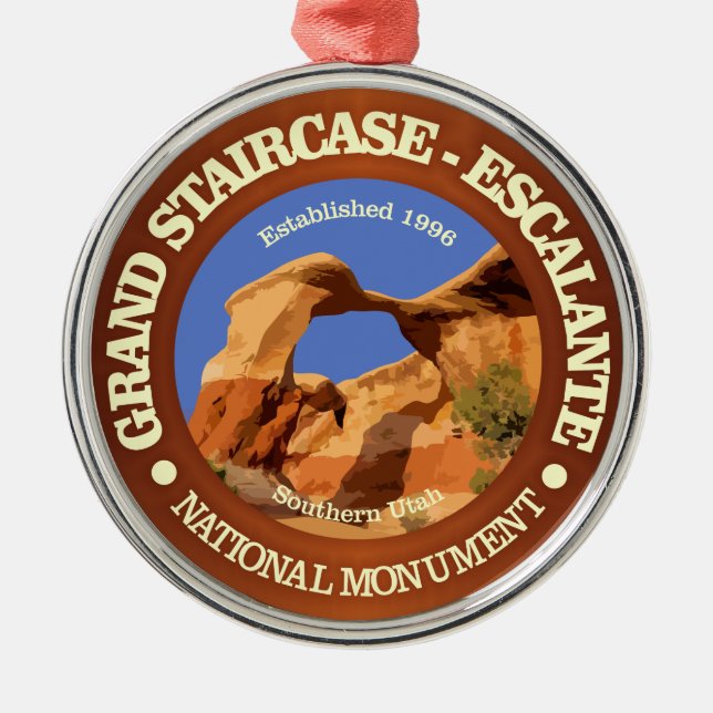 Grand Staircase - Escalante National Monument Metal Tree Decoration (Front)