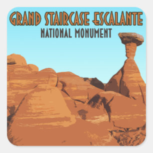 Grand Staircase Escalante National Monument Square Sticker