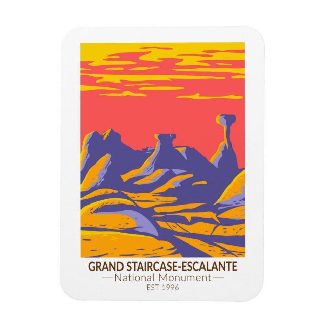 Grand Staircase Escalante National Monument Utah Magnet (Vertical)