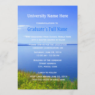 Grand Teton graduation ceremony (convocation) Invitation