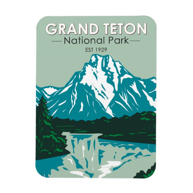 Grand Teton Jackson Hole Valley National Park Magnet (Vertical)