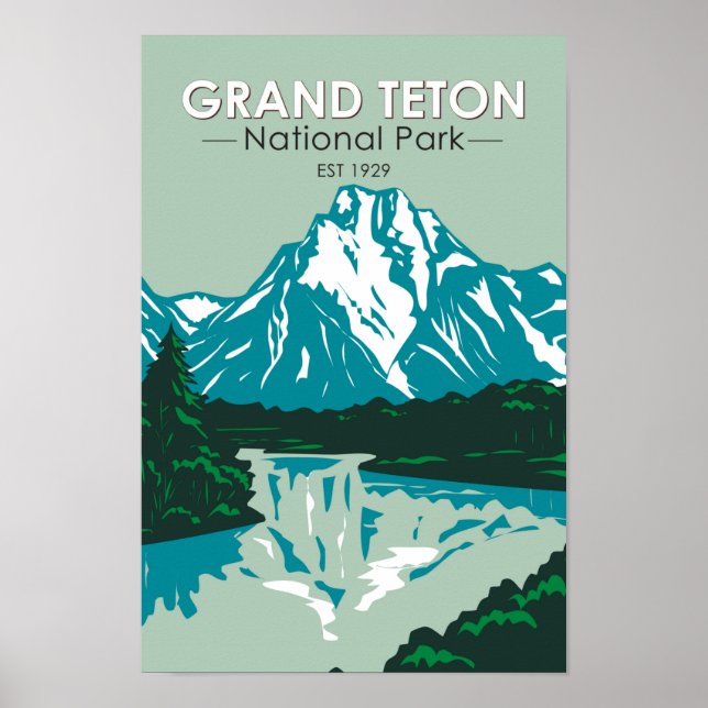 Grand Teton Jackson Hole Valley National Park Poster (Front)