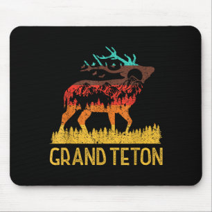 Grand teton - love nature vintage hiking 70s 80s mouse mat