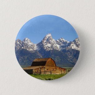 Grand Teton mountains 6 Cm Round Badge