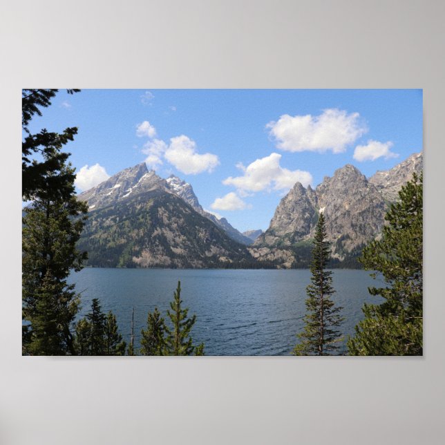 Grand Teton Mountains and Jenny Lake Poster (Front)