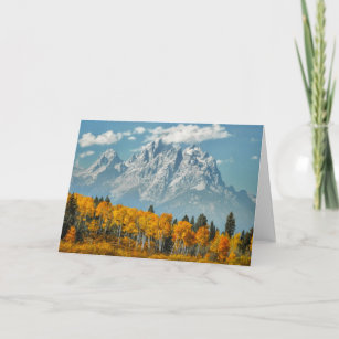 Grand Teton Mountains in the Fall Card