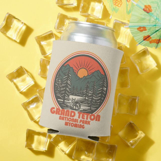 Grand Teton mountains National Park Wyoming Can Cooler (In Situ Summer)