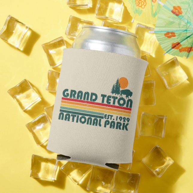 Grand Teton mountains National Park Wyoming Can Cooler (In Situ Summer)