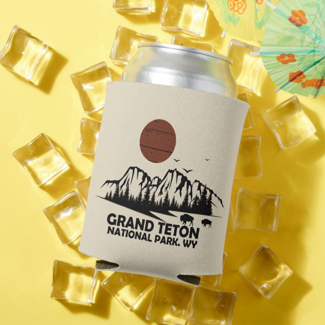 Grand Teton mountains National Park Wyoming Can Cooler (In Situ Summer)